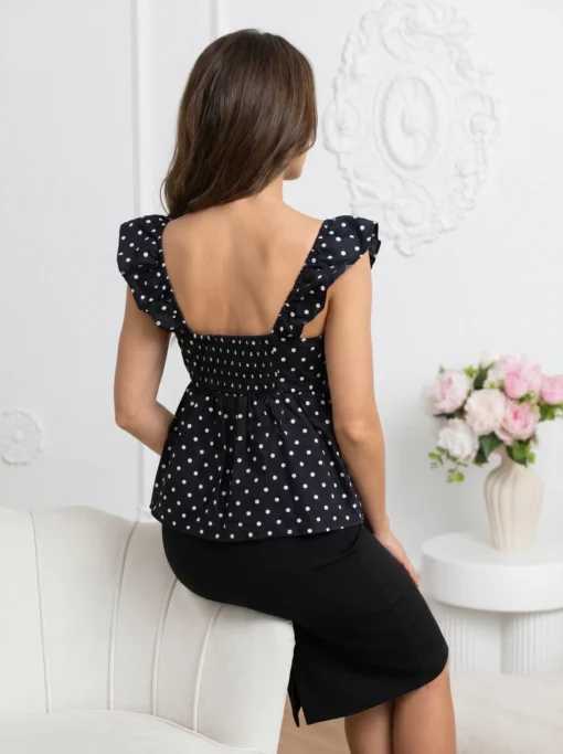top-elegant-cu-buline-si-bretele-cu-volane