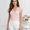 top-elegant-din-bumbac-cu-decolteu-in-v-si-dantela