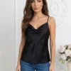 top-satinat-negru-cu-decolteu-drapat