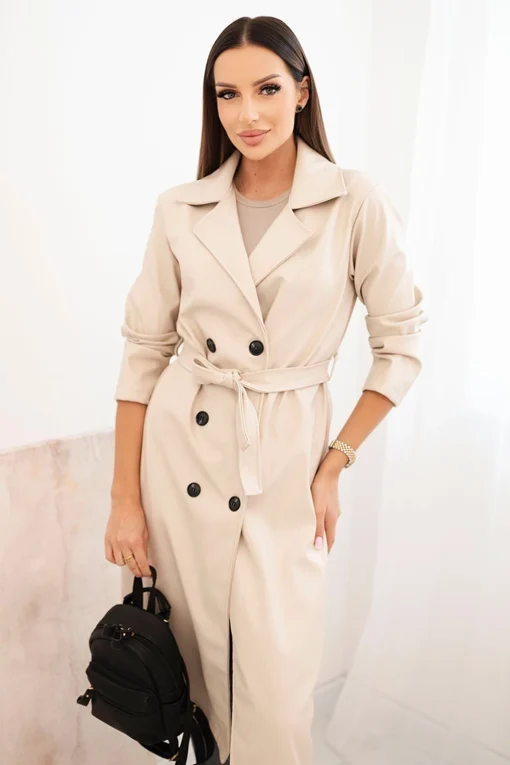 trench-bej-deschis-din-piele-ecologica-cu-cordon
