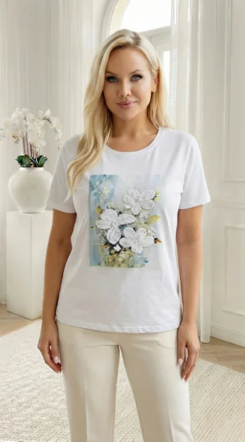 tricou-alb-din-bumbac-cu-print-artistic-in-relief