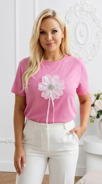 tricou-dama-cu-floare-3d-din-organza-si-perle