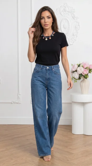 tricou-din-bumbac-cu-colier-statement-cu-scoici