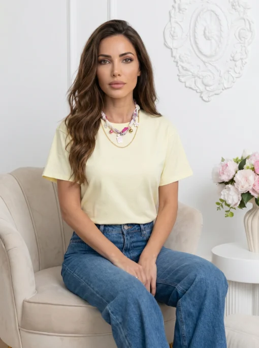 tricou-din-bumbac-cu-colier-statement-multicolor-alb