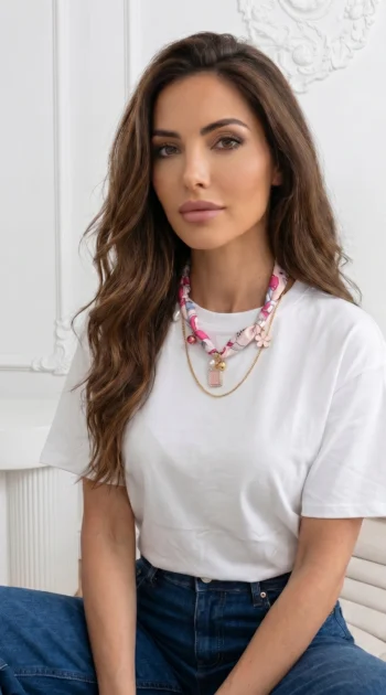 tricou-din-bumbac-cu-colier-statement-multicolor-alb