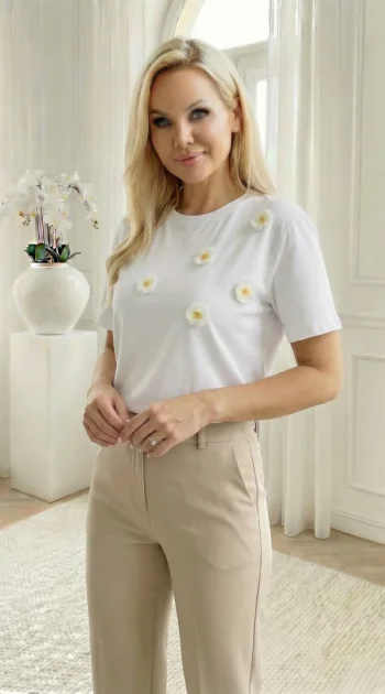 tricou-din-bumbac-cu-flori-3d-albe