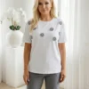 tricou-din-bumbac-cu-flori-3d-gri