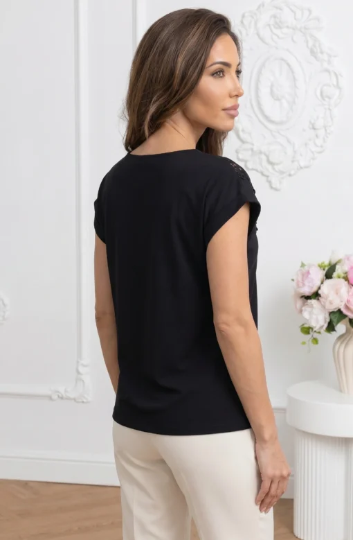tricou-din-bumbac-cu-insertie-de-dantela