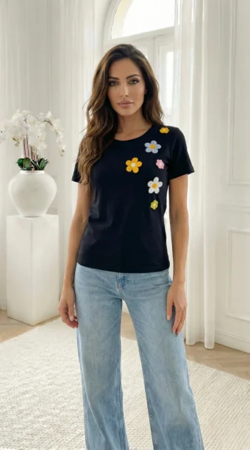 tricou-negru-cu-flori-brodate