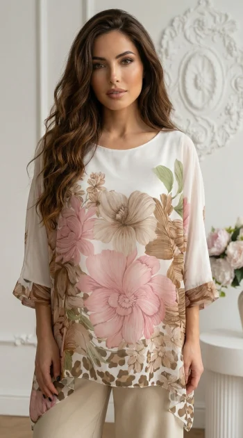 tunica-alba-cu-imprimeu-floral-roz-si-maneci-vaporoase
