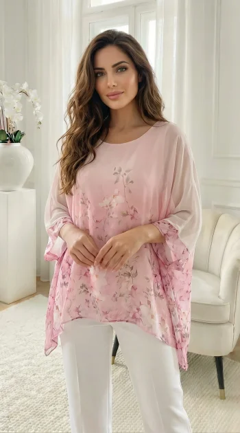 tunica-roz-cu-imprimeu-floral-si-maneci-liliac